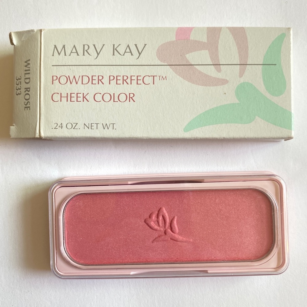 Mary Kay Powder Perfect Cheek Color Wild Rose 5288 .24oz Blush VTG Discontinued